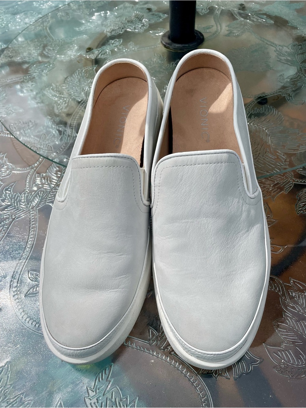 Vionic Effortless Nubuck Light Grey Leather Mule Sneakers Size 8.5 - Picture 8 of 16